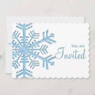Ice Snowflake Winter Dinner Party Invitation 2