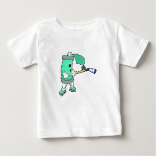 Ice spray at Ice hockey with Ice hockey stick Baby T-Shirt