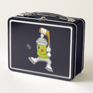 Ice spray Ice hockey Ice hockey stick Metal Lunch Box