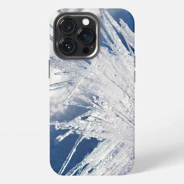 Ice Sprinkle Patterned Winter iPhone Case (Back)
