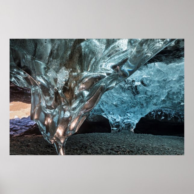 Ice Stalactite In An Ice Cave Poster (Front)