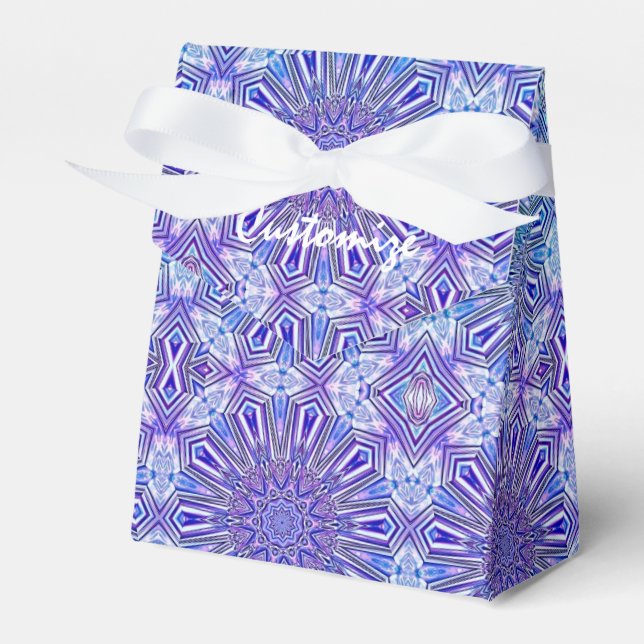 Ice Star Kaleidoscope Pattern Tent Favour Box (Front Side)