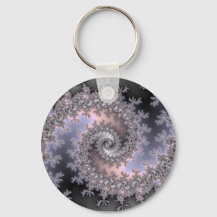 Ice Swirl - Fractal Key Ring