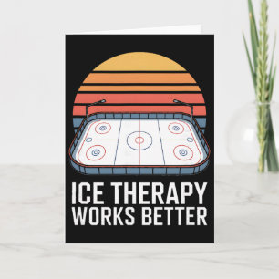 Ice Therapy Works Better Hockey Rink Retro Card