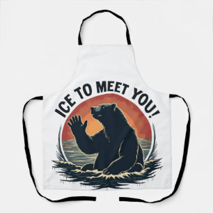 Ice To Meet You Polar Bear Christmas Gift  Apron