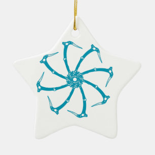 Ice Tool Spindle Ceramic Ornament