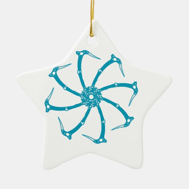 Ice Tool Spindle Ceramic Ornament (Front)