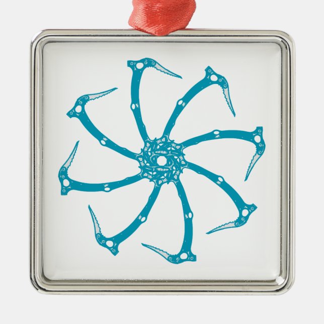 Ice Tool Spindle Metal Ornament (Front)