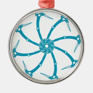 Ice Tool Spindle Metal Ornament