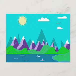 Ice top mountains postcard