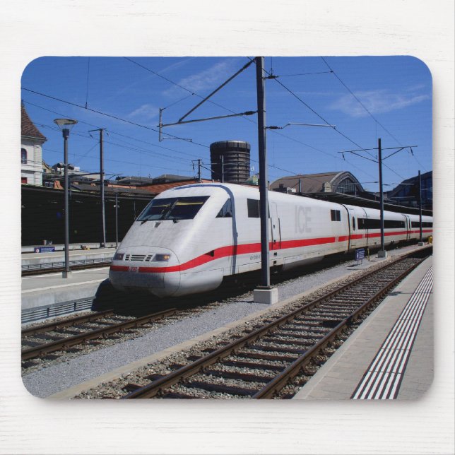 ICE train in Cologne in Germany Mouse Pad (Front)