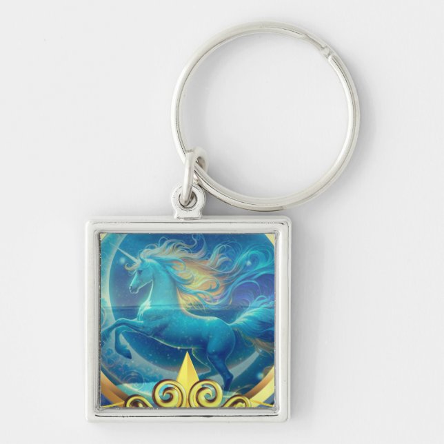 Ice Unicorn premium keychain (Front)