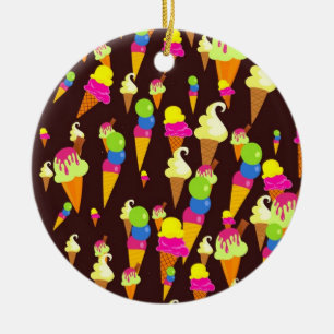 Ice Wallpaper Ceramic Ornament