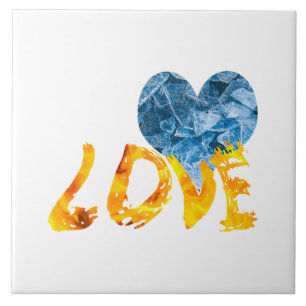 Ice - Warming Love Ceramic Tile