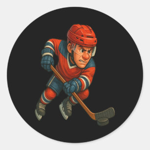 Ice Warrior Where Pion Meets The Frozen Ttlefield Classic Round Sticker