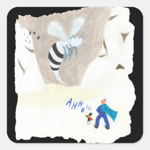 Ice Wasp Mountain Square Sticker