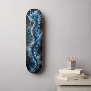 Ice Water Dragon Skate Deck - Blue Sea Beast
