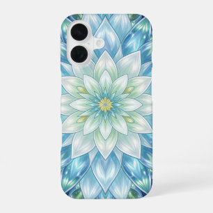 Ice White Water Lily Mandala iPhone 16 Case