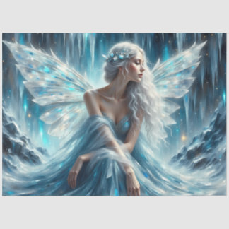 Ice wing Enchantress Winter Fairy Decoupage Paper