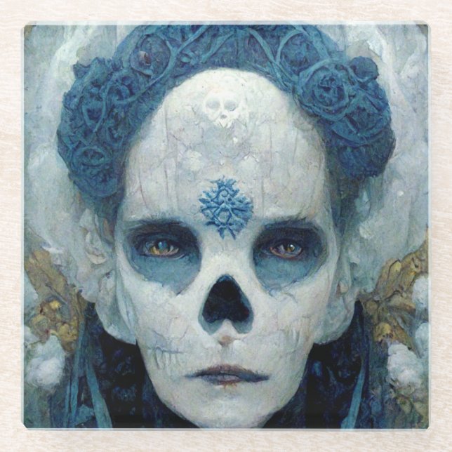 Ice Witch 2 Fantasy Sci-Fi Glass Coaster (Front)