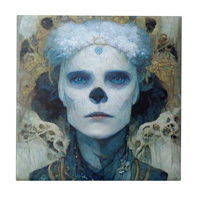 Ice Witch 3 Fantasy Sci-Fi Ceramic Tile (Front)
