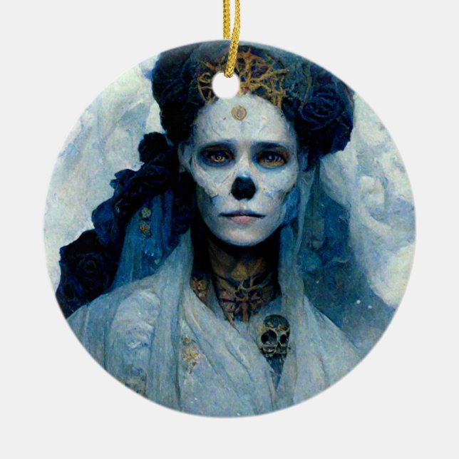 Ice Witch 4 Fantasy Sci-Fi Ceramic Ornament (Front)