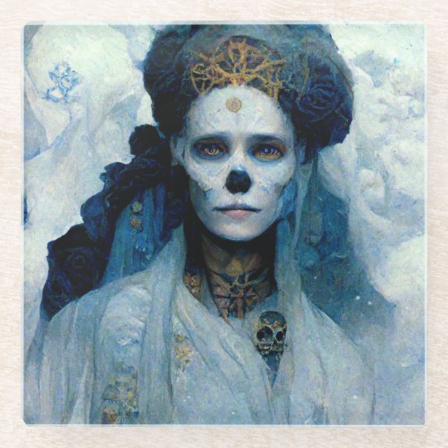 Ice Witch 4 Fantasy Sci-Fi Glass Coaster (Front)