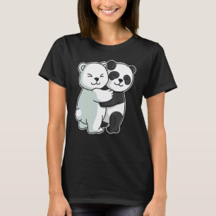 Icebear Panda Cute Polar Bear Hug Cuddle Animals H T-Shirt