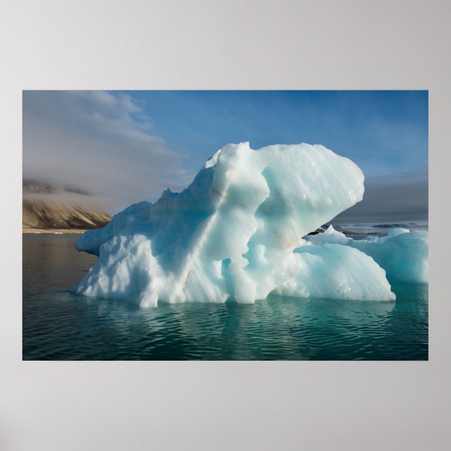 Iceberd In Palander Bay, Norway Poster (Front)
