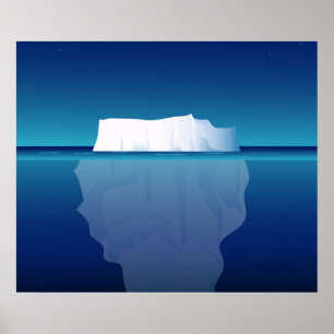 ICEBERG AT NIGHT POSTER