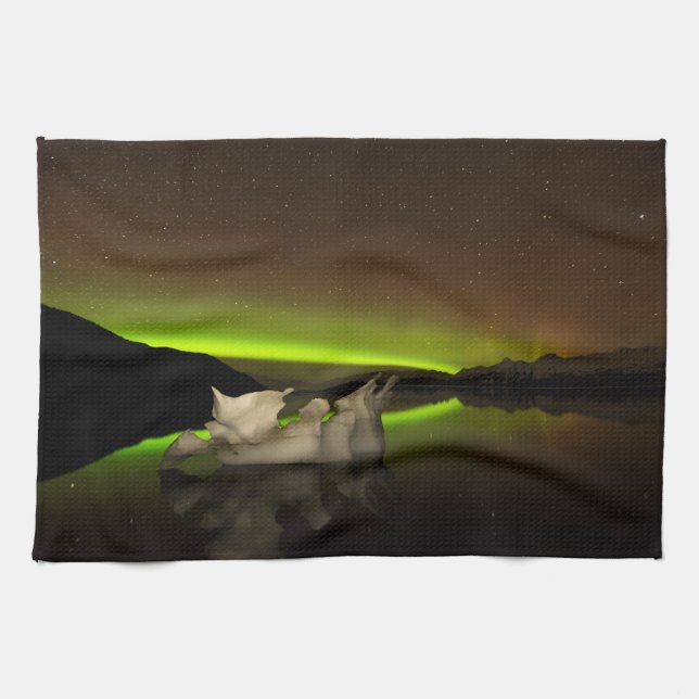 Iceberg Aurora Tea Towel (Horizontal)