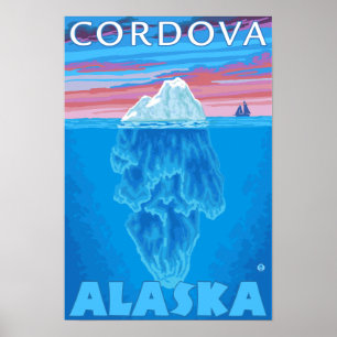 Iceberg Cross-Section - Cordova, Alaska Poster