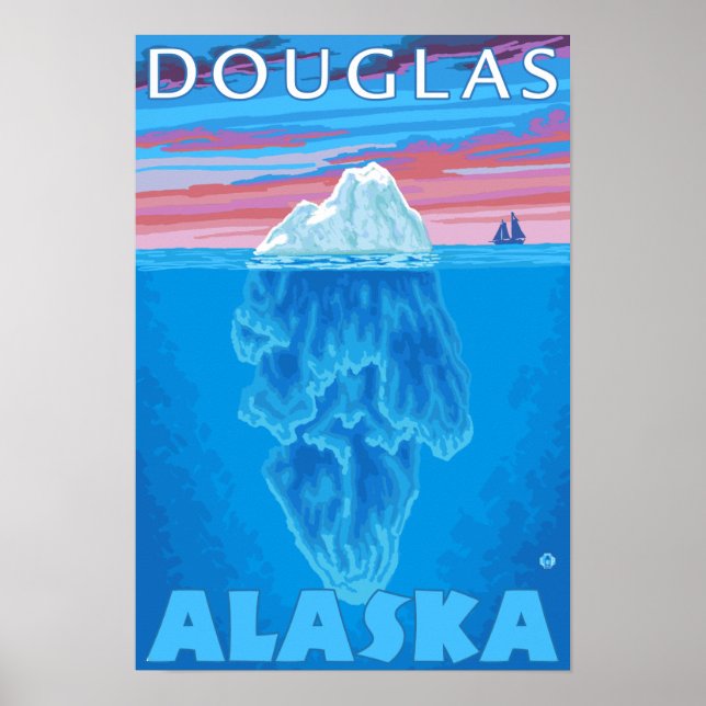 Iceberg Cross-Section - Douglas, Alaska Poster (Front)