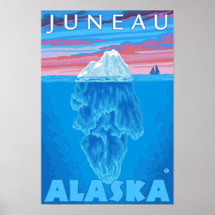 Iceberg Cross-Section - Juneau, Alaska Poster
