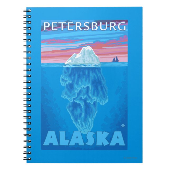 Iceberg Cross-Section - Petersburg, Alaska Notebook (Front)
