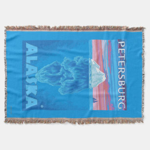 Iceberg Cross-Section - Petersburg, Alaska Throw Blanket