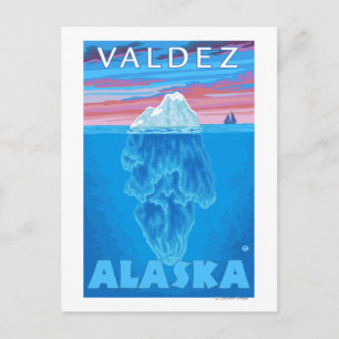 Iceberg Cross-Section - Valdez, Alaska Postcard