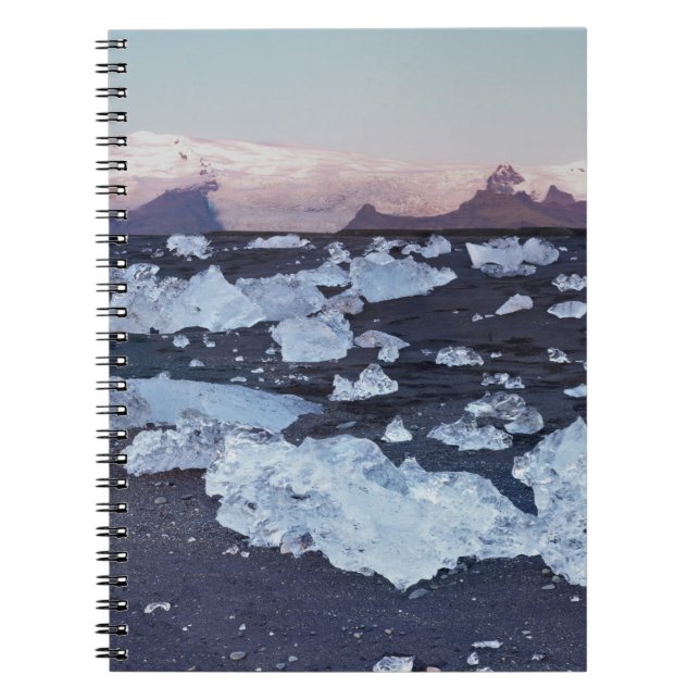 Iceberg formation on the beach notebook (Front)