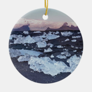 Iceberg formations ceramic ornament