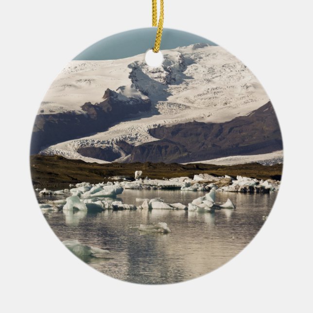 Iceberg formations ceramic ornament (Front)