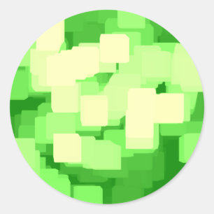 "Iceberg" Geometric Art Classic Round Sticker