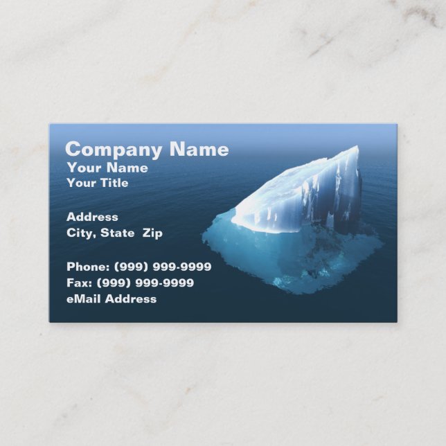 Iceberg in Clear Blue Water Business Card (Front)