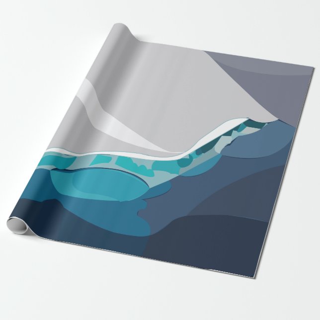 Iceberg Ocean  Wrapping Paper (Unrolled)