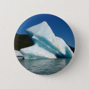 Iceberg on Mendenhall Lake in Alaska 6 Cm Round Badge