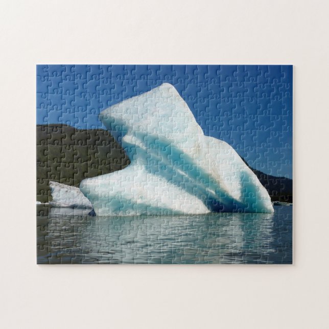 Iceberg on Mendenhall Lake in Alaska Jigsaw Puzzle (Horizontal)