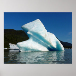 Iceberg on Mendenhall Lake in Alaska Poster