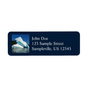 Iceberg on Mendenhall Lake in Alaska Return Address Label