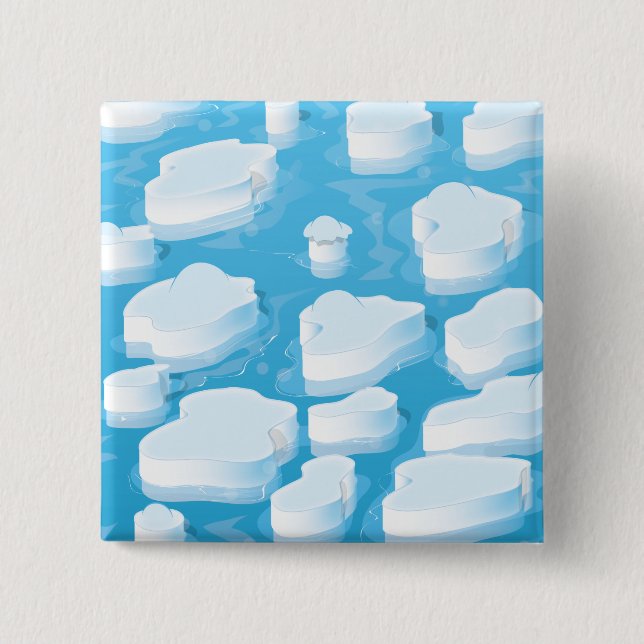 Icebergs 15 Cm Square Badge (Front)