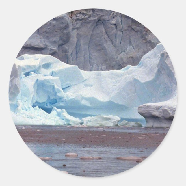 Icebergs, Antarctica Classic Round Sticker (Front)