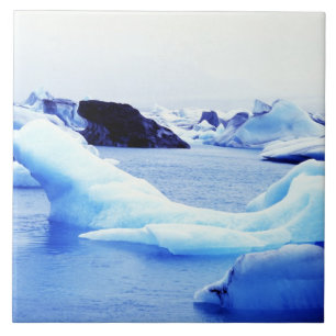 Icebergs at Jokulsarlon Lagoon Ceramic Tile